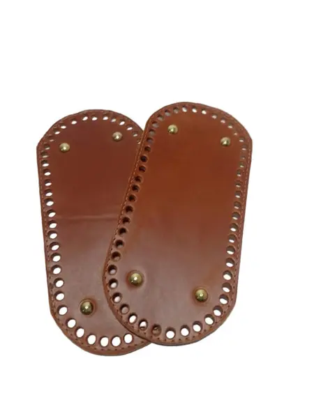 Base de Cuero Ovalada para Tejer – 18 x 7 cm