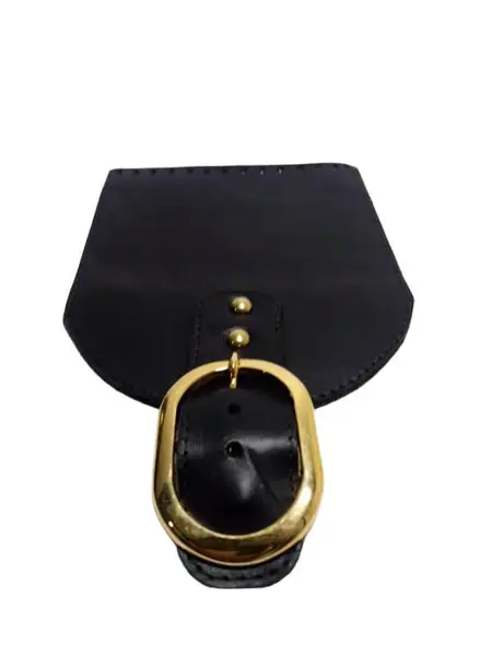 Solapa en Cuero Genuino con Hebilla