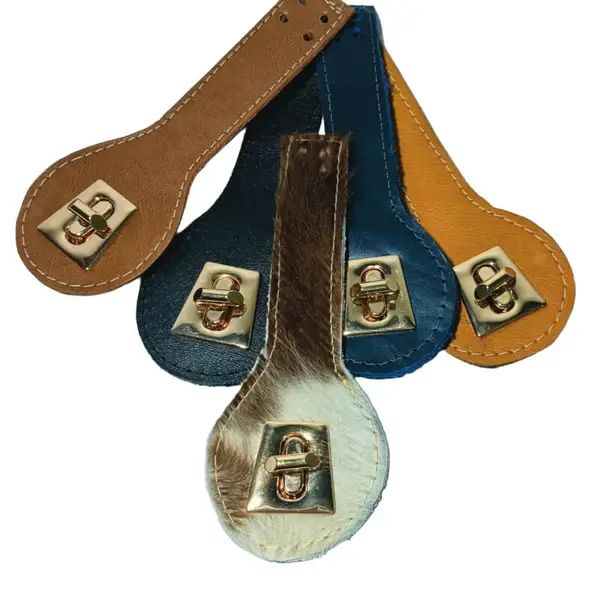 Cierre de Cuero con Broche Giratorio para Bolso